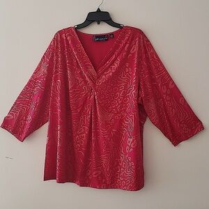 Susan Graver flowy v-neck top
